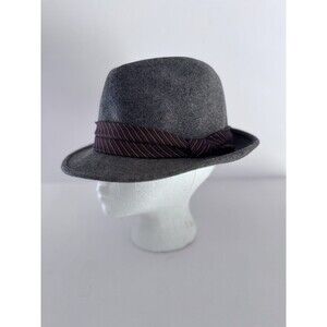 Goorin Bros. 100% Wool Fedora Hat Size Medium Grey Classic Designer